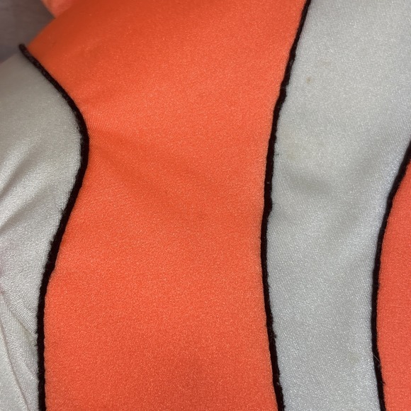 Moshi Microbead Nylon Spandex Clown Fish Pillow Plush 17" Brentwood Orange White - Picture 10 of 11